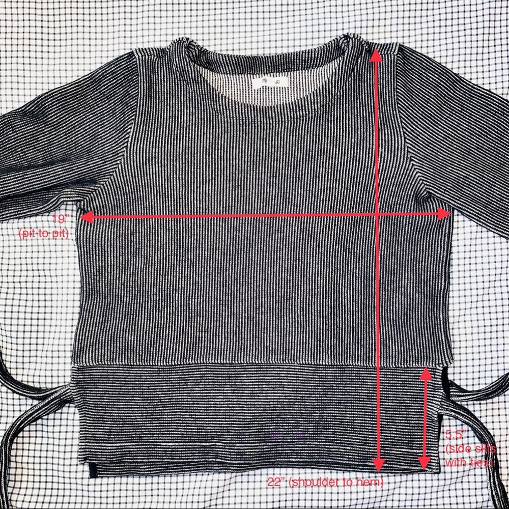 MADEWELL Contrast Stripe Side Tie Knit Sweater - Picture 10 of 12